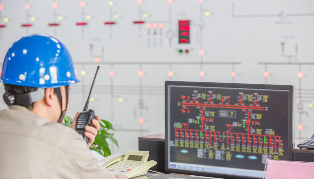 workers in control room